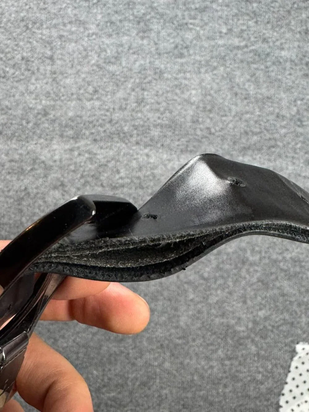 Men's Steve Madden Black Leather Dress Belt Size india 34 damage